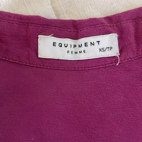 Deep Purple Silk Sleeveless Adalyn Shirt Dress from Equipment - Picture 9 of 10